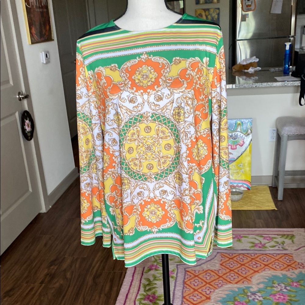 Colorful Patterned Women's Top